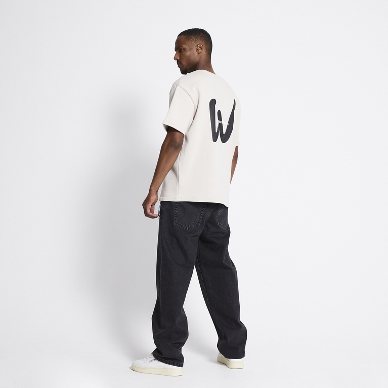 Printed sweat tee "Again"